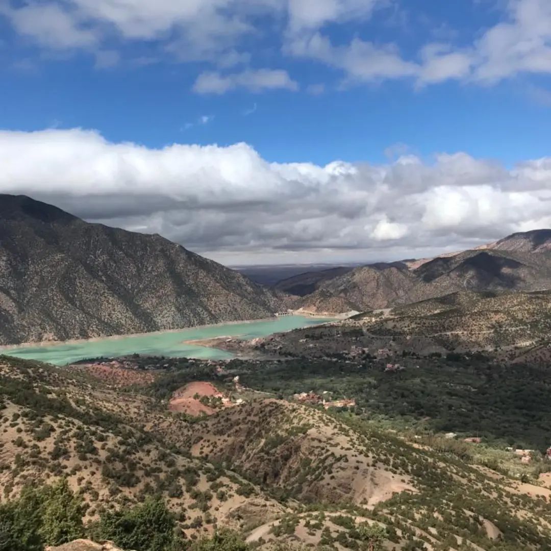 Morocco's lakes and hills.